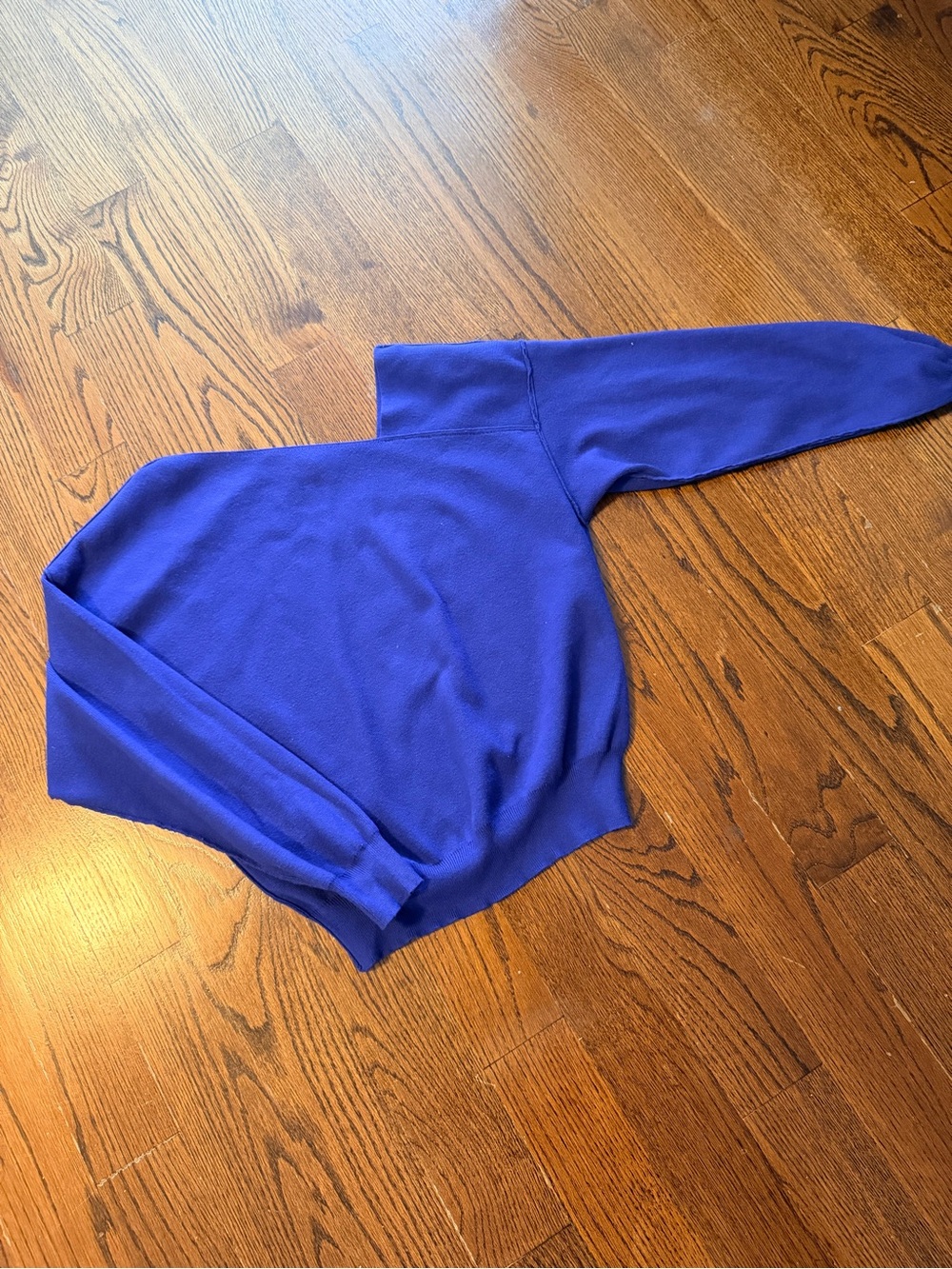 Line & Dot Cobalt Off-the-Shoulder Sweater